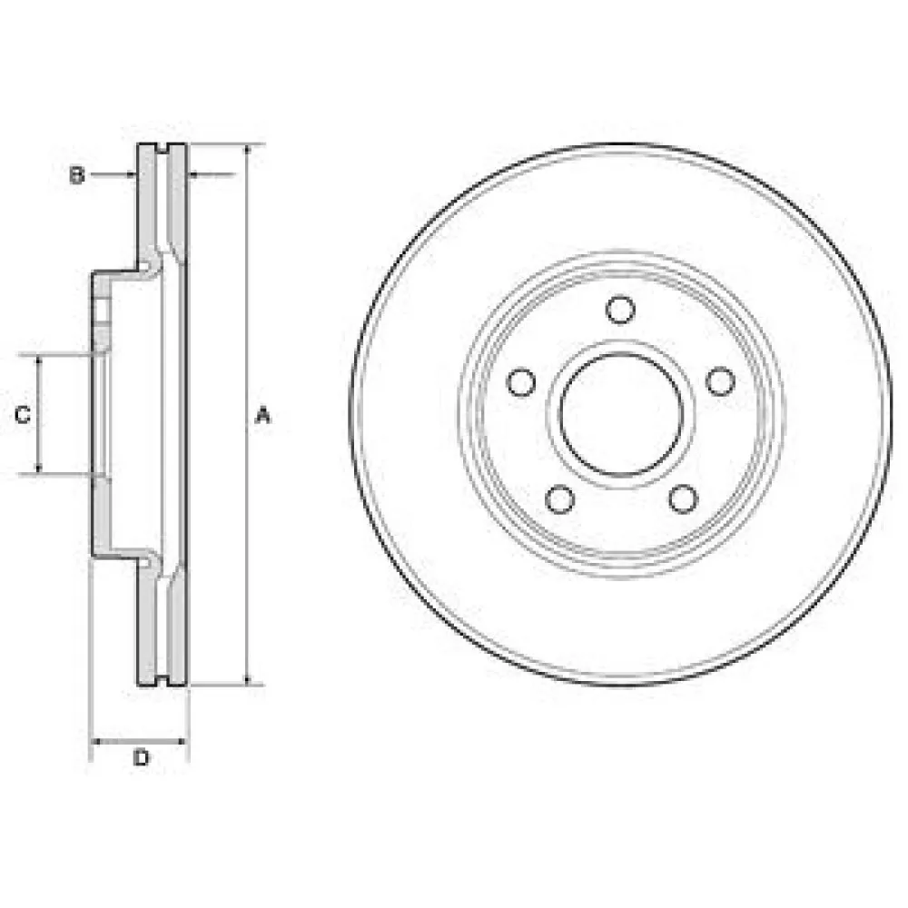 Ön Fren Aynasi Focus 04-12 Cmax 07-10 S40 06-10 C30 10-12 C70 06-13 V50 05-12 278X25X5Dlxhvl