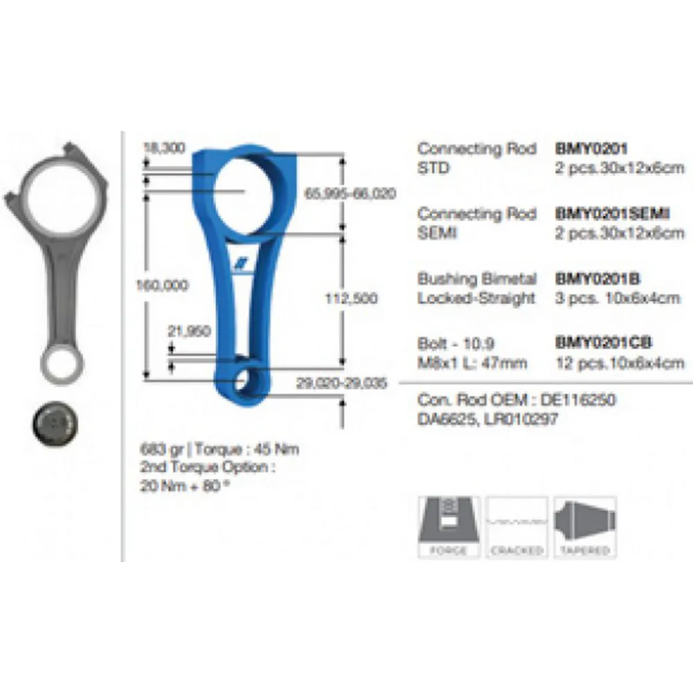 PISTON KOLU 29PIM 276DT DISCOVERY 3 L319 04>09 DISCOVERY 4 L319 09>18 272PS 368DT RANGE ROVER 3 VOGUE L322 06>12 RANGE ROVER SPORT I L320 06>13