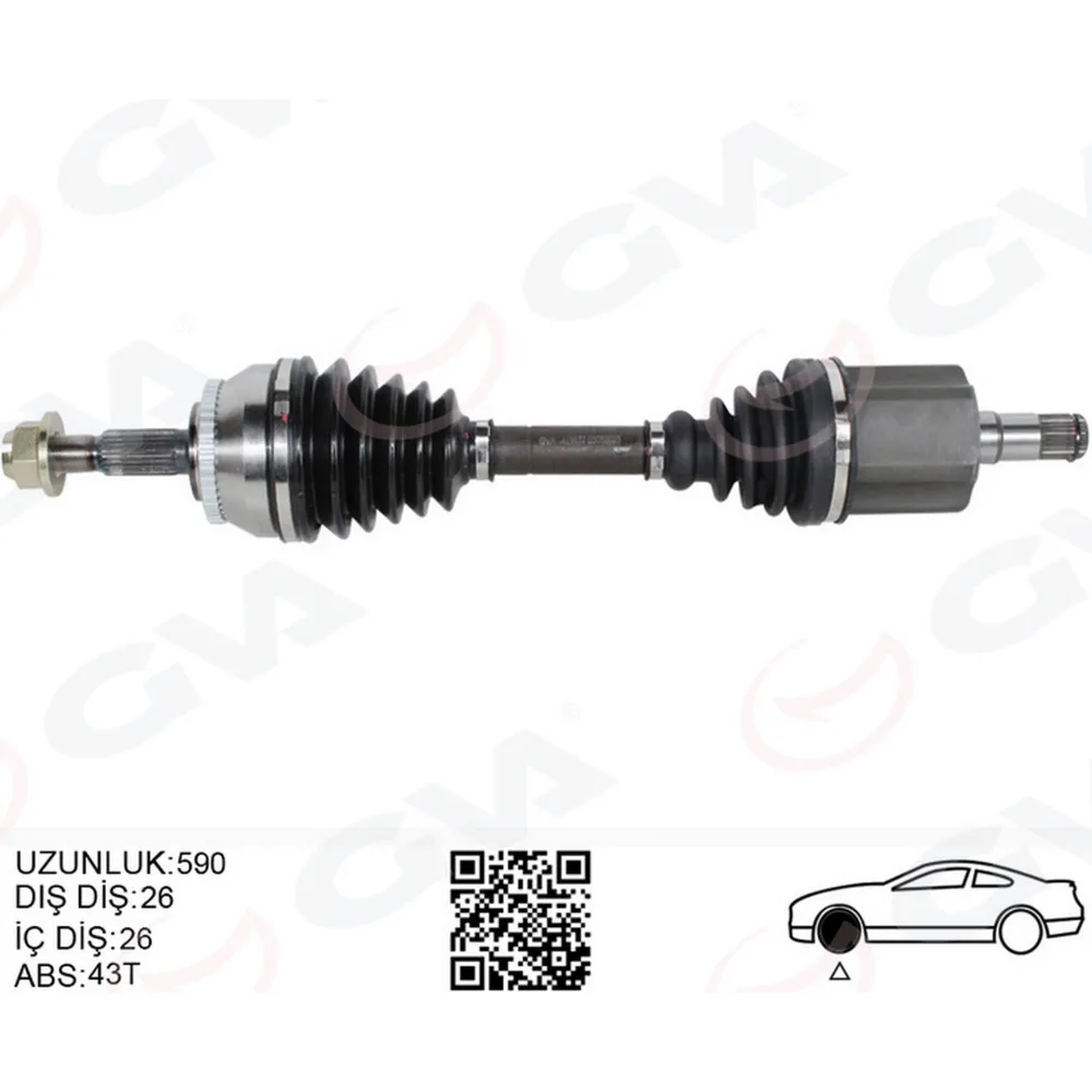 ÖN AKS KOMPLE SOL VOLVO S40 I V40 I 1.8-2.0 97>04
