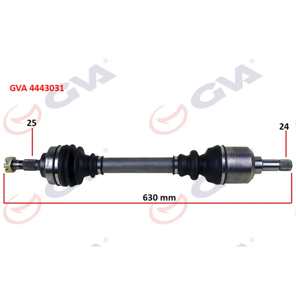 KOMPLE AKS SOL P307 00>08 PARTNER-BERLINGO 08> C4 04>11 1.4-1.6-2.0 HDI-VTI 25x24x630