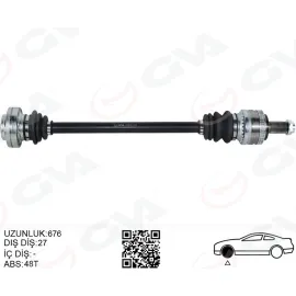 KOMPLE AKS ARKA SAĞ BMW E46 676MM