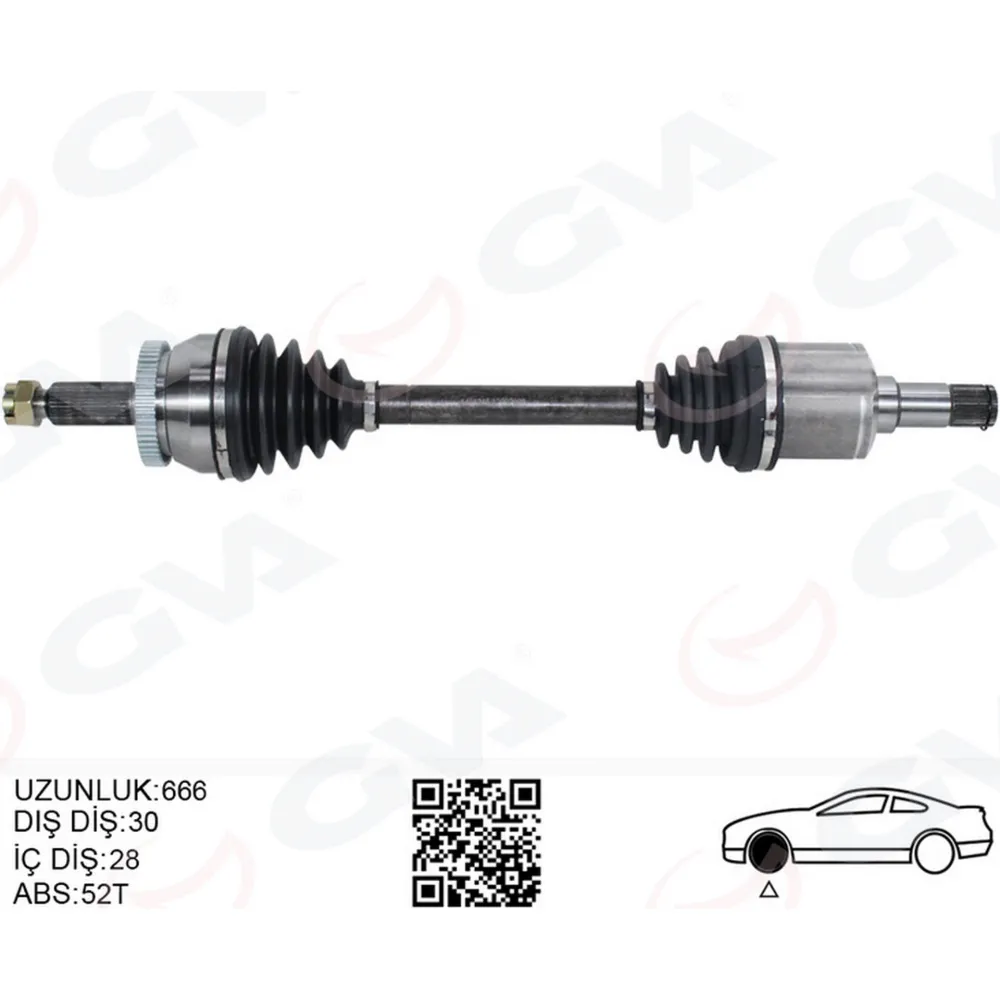 KOMPLE AKS ÖN SOL ABSLI HYUNDAI SANTA FE CM 2.2 CRDI A-T 06-12