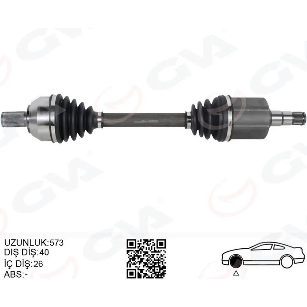 ÖN AKS KOMPLE SOL VOLVO S60 II 15> V60 I 15> V70 III 15> D2-T3-T4 OTOM. SANZIMAN 8 VITES