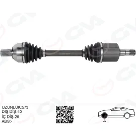 ÖN AKS KOMPLE SOL VOLVO S60 II 15> V60 I 15> V70 III 15> D2-T3-T4 OTOM. SANZIMAN 8 VITES