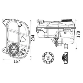 Radyator Yedek Su Deposu Mercedes Vito W447 14>