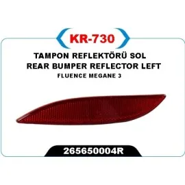 Tampon Reflektörü Sol Fluence-Megane 3