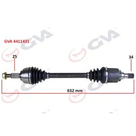 Komple Aks Sol Renault Fluence 09- Megane Iv 1.5 Dci 6 Vites Auto. 632Mm