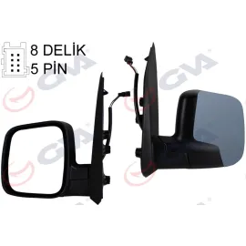DIŞ DİKİZ AYNASI SOL FIORINO-BIPPER-NEMO 07 ELEKTRİKLİ ISITMALI ASTARLI KONVEKS 5 FİŞ VM-6115EHPL