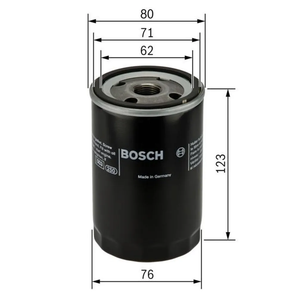 YAĞ FİLTRESİ [ VOLKSWAGEN GOLF IV , BORA , PASSAT 1.0 / 1.1 / 1.3 / 1.6 / 1.8 / 2.0 1973 - , AUDİ A6 , 50 , 60 , 75 , 80 1.1 / 1.3 / 1.5  / 1.6  / 1.7 / 1.8 / 2.0 / 2.2 1968 - ]