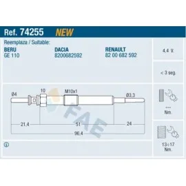 Kizdirma Bujisi Renault Megane Iii Fluence Clio Iii Kangoo Scenic Modus Duster Logan Sandero 1.5 Dci