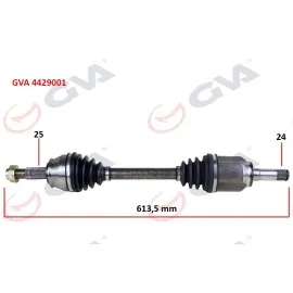 Komple Aks Sol Doblo 1.9 Jtd 01 Doblo-Albea 1.3 Mtj 05 613.5Mm