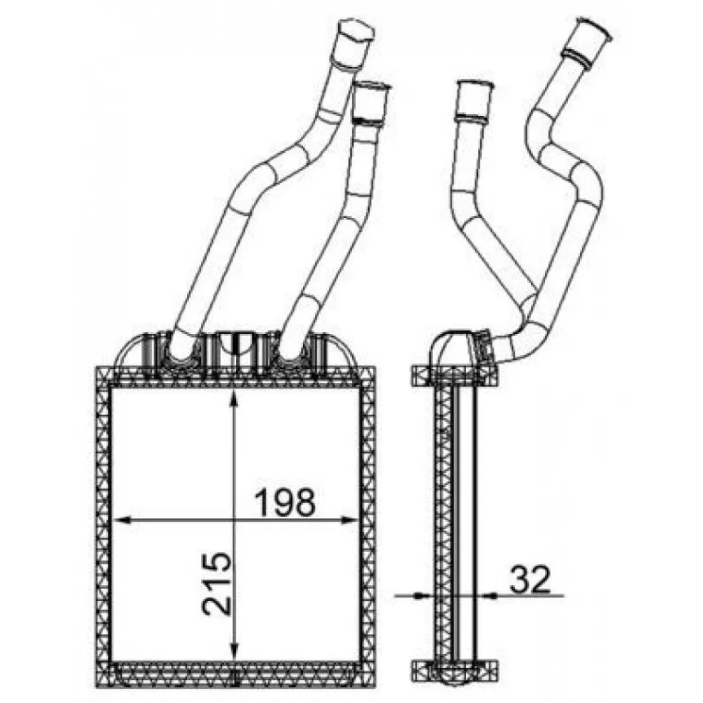 Kalorifer Radyatörü Touareg-Q7-Cayenne 215X194X34 8Fh351316201/8Fh351315351