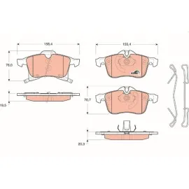 Fren Balatasi Ön [ Opel Astra H 08/2003- , Corsa C , Meriva ]