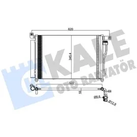 Klima Kondenseri Accent-Accent Iii Era 06 Al/al 580X350X18