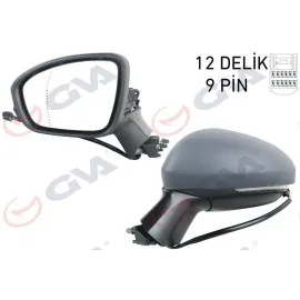 DIŞ DİKİZ AYNASI SOL ELEKTRİKLİ ISITMALI SİNYALLİ KATLANIR ASTARLI ASFERİK CLIO V 19- 12H9P