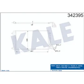 KLİMA KONDENSERİ VW POLO-AUDI A1-A1 SPORTBACK-SEAT IBIZA V-TOLEDO IV AL-AL