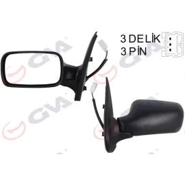 DIŞ DİKİZ AYNASI SOL PALIO 98 ELEKTRİKLİ KONVEKS 3 FİŞ VM-155E-5DL