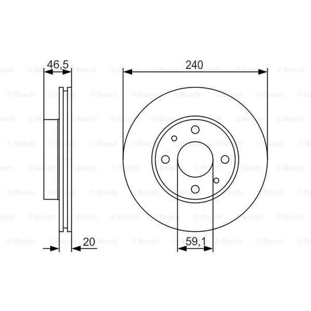 FREN DİSKİ ÖN [240 / 20-18,1 MM], HAVA KANALLI (FIAT SIENA 1.4IE)