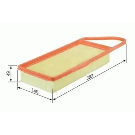 Hava Filtresi (206-307 Hdi - C3 Hdi - Fiesta 1.4) 01--04