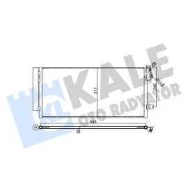 Klima Radyatörü Kurutuculu [ Fiat Doblo 2010- Opel Combo 2012- 1.3 Dmtj/1.6 Dmtj/2.0 Dmtj 669X293X16Mm ]