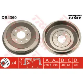 ARKA KAMPANA GRANDE PUNTO-PUNTO EVO-CORSA D 09 ADAM 14 4 DELİK 228.3x48