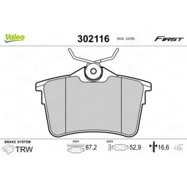 Arka Fren Balatasi P307 00 09 P308 07 14 Partner 08 Partner Tepee 08 Berlingo 08 C4 04 16 Xsara Picasso 99 11 Ds4 15 18