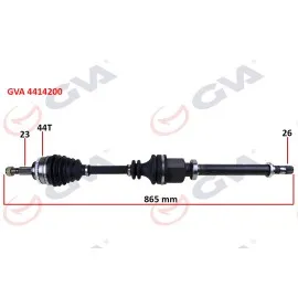 Komple Aks Sağ Clio Symbol Thalia 1.5 Dci 08- Abs Li 44Diş 865Mm