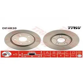 FREN DİSKİ ARKA [ TOYOTA COROLLA 2007-2011 1.4 D4D DİZEL , AURİS 2007-2011 1.4 D4D DİZEL ]