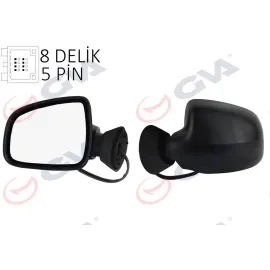 DIŞ DİKİZ AYNASI SOL LOGAN SW-MCV 08 ELEKTRİKLİ ISITMALI KONVEKS 5 FİŞ VM-6801EHL