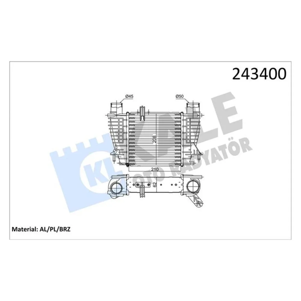 Turbo Radyatörü (Intercooler) Clio Iii 1,5Dci 05-- Modus 1,5Dci 04--