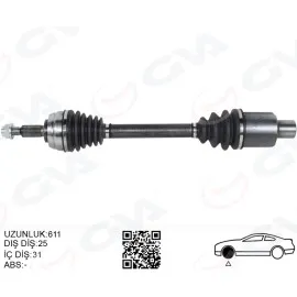 On Aks Sag Komple Dacia Duster 10 4X4 6İleri