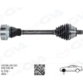 Aks Ön Sol Golf Plus 1.9Tdi 05- Golf V 1.9Tdi 03- Golf Vi 2.0Tdi 08- Toruran 1.9Tdi 03-