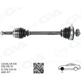 Ön Aks Komple Sol Volvo S40 I 1.6-1.8 1.9Di 1.6 99>04 V40 I 1.6-1.8 1.9Di 1.6 99>04