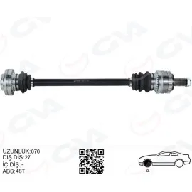 Komple Aks Arka Sağ Bmw E46 676Mm