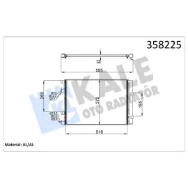 KONDENSER HYUNDAI ACCENTBLUE 1.6 CRDI 11-i20-KIA RIO III AL/AL