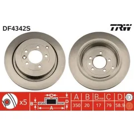 Fren Diski Arka Range Rover Sport I L320 09 13 Discovery 4 L319 09 18