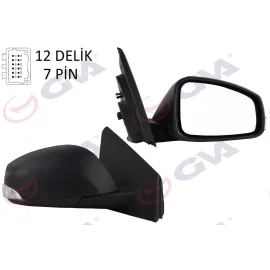 DIŞ DİKİZ AYNASI SAĞ MEGANE-FLUENCE 08 ELEKTRİKLİ ISITMALI SİNYALLİ KONVEKS 7 FİŞ VM-6138EHR