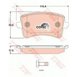FREN BALATASI ARKA (AUDI A4 A5 2007-)