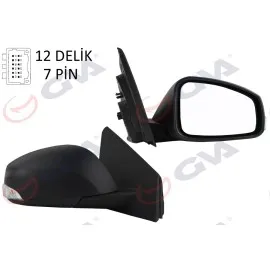 Diş Dikiz Aynasi Sağ Megane-Fluence 08 Elektrikli Isitmali Sinyalli Konveks 7 Fiş Vm-6138Ehr