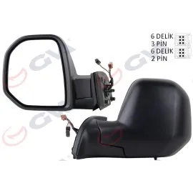 Diş Dikiz Aynasi Sol Berlingo-Partner 08 Elektrikli Isitmali Sensörlü Konveks Vm-6118Ehl