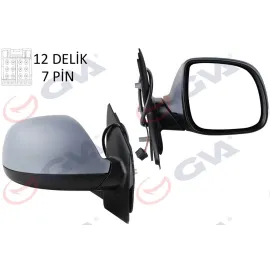 DIŞ DİKİZ AYNASI SAĞ TRANSPORTER T6 CARAVELLE 10 ELEKTRİKLİ ISITMALI KATLANIR ASTARLI KONVEKS 7 FİŞ VM-6196EBPR