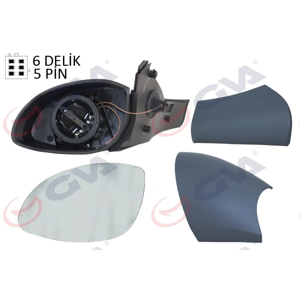 Diş Dikiz Aynasi Sol Vectra B 96 Elektrikli Isitmali Konveks 5 Fiş Vm-166Ehl 1428717
