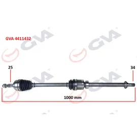 KOMPLE AKS SAĞ MEGANE IV 1.5DCI 16- EURO6 A-T 1000mm