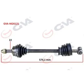 Komple Aks Sol Tempra 1.4I 92-99 574Mm