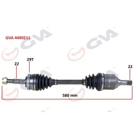 Komple Aks Sol Corsa C-Combo 1.3 Cdti-1.7Dti 00-06 29 Diş Abs Li 580Mm