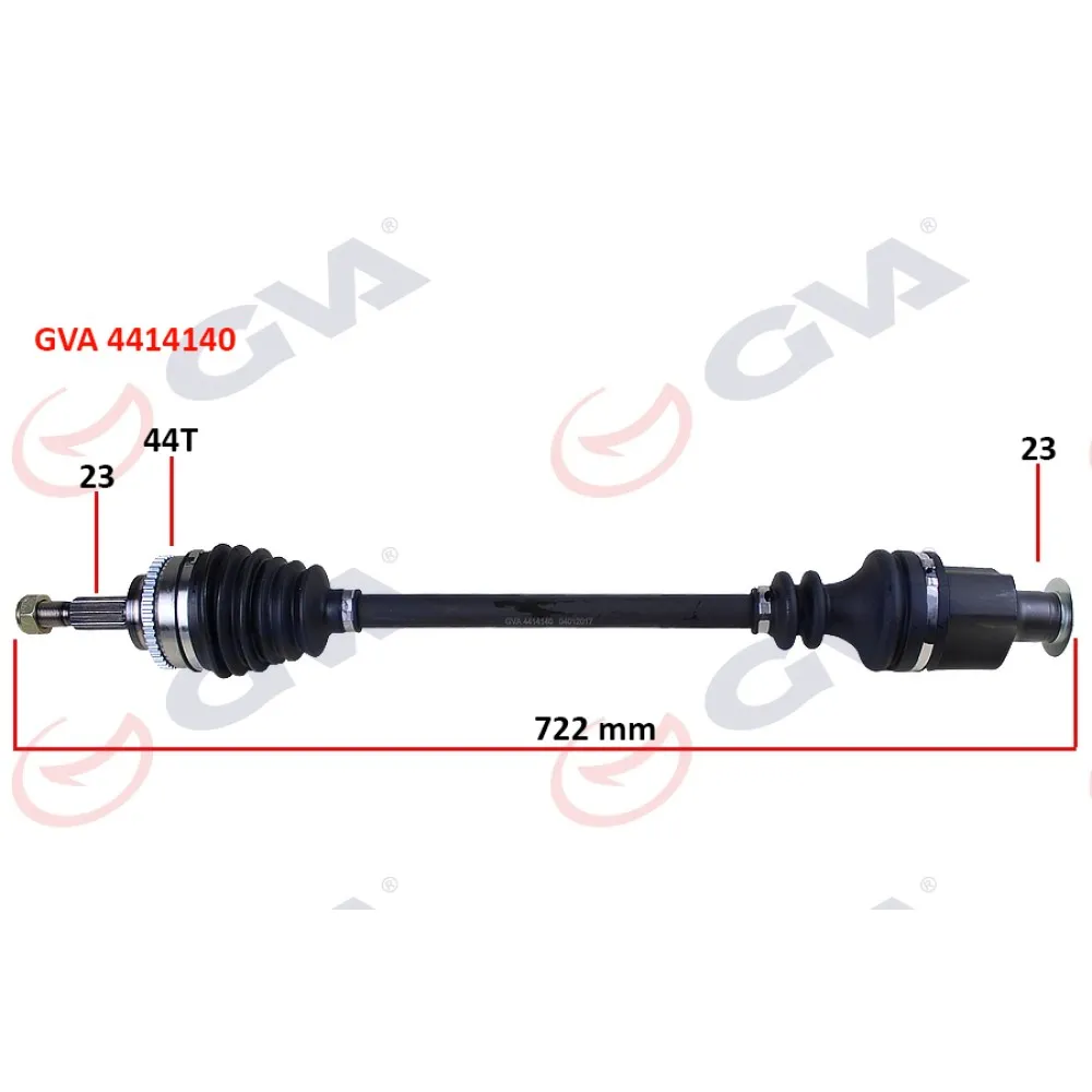 Komple Aks Sağ Clio 2-Kangoo 2 1.5 Dci 02 Abs Li 724Mm 44Diş Kalın Freze