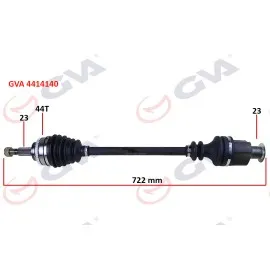 Komple Aks Sağ Clio 2-Kangoo 2 1.5 Dci 02 Abs Li 724Mm 44Diş Kalın Freze