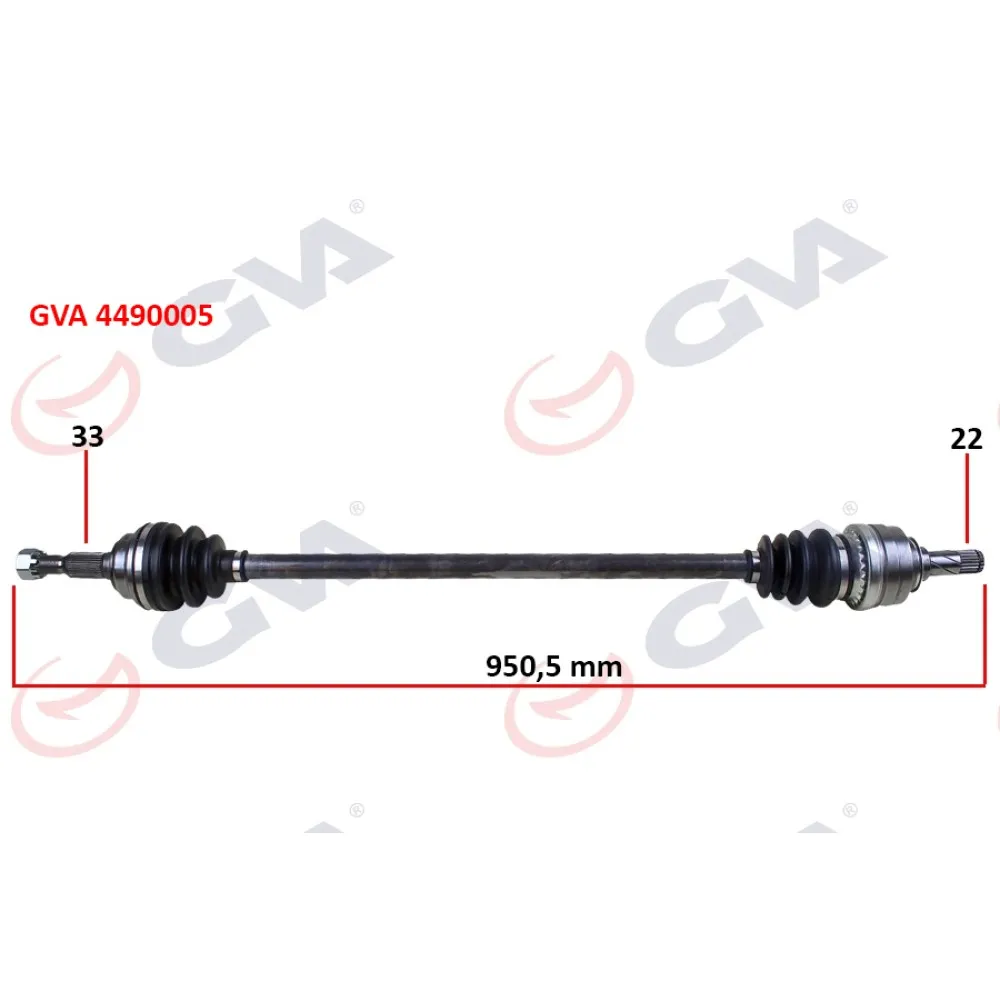 Komple Aks Sağ Astra G 1.4/1.6 16V 98-05 950Mm