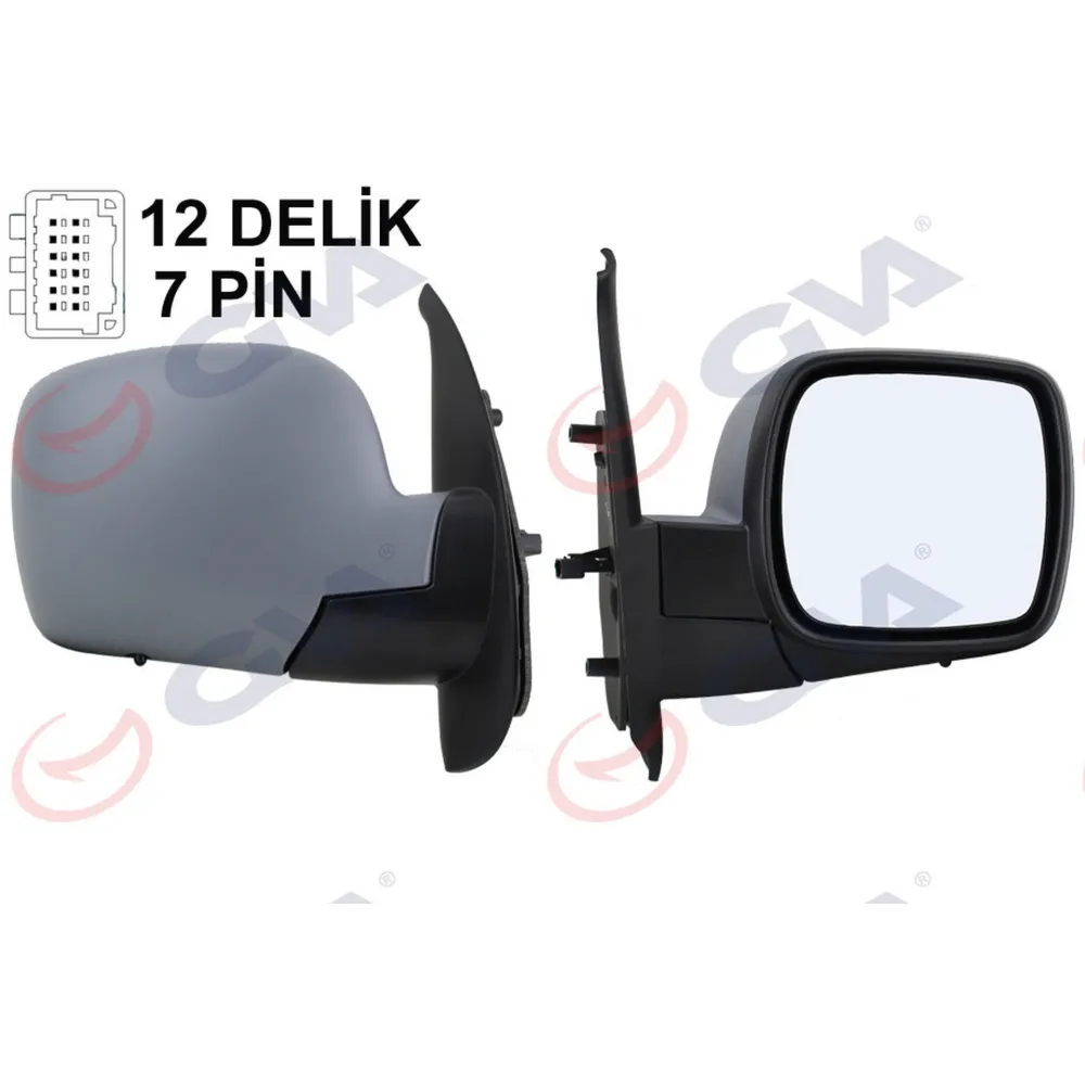 DIŞ DİKİZ AYNASI SAĞ KANGOO 08 ELEKTRİKLİ ISITMALI ASTARLI SENSÖRLÜ KONVEKS VM-6131EHPSR