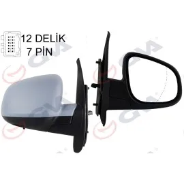 Diş Dikiz Aynasi Sağ Kangoo-Citan 13 Elektrikli Isitmali Sensörlü Astarli Asferik 7 Fiş Vm-6132Ehpasr